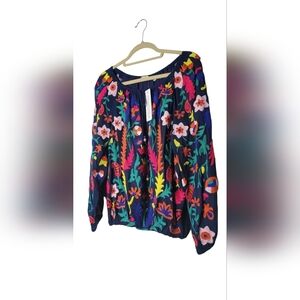 Soft Surroundings Embroidered Blouse NEW Nwt Small